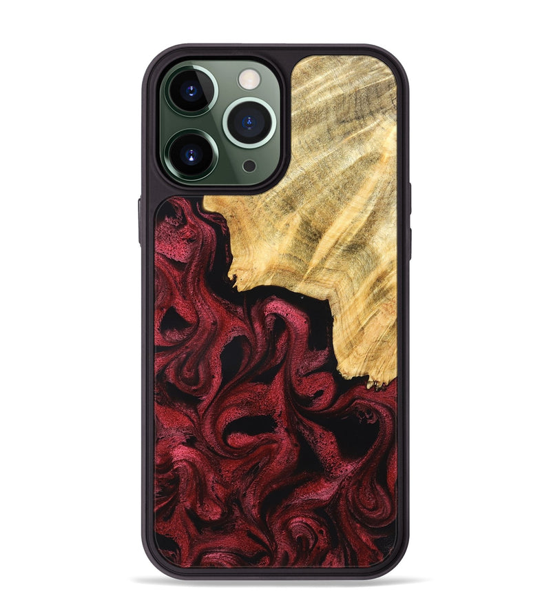 iPhone 13 Pro Max Wood Phone Case - Dirk (Red, 831056)