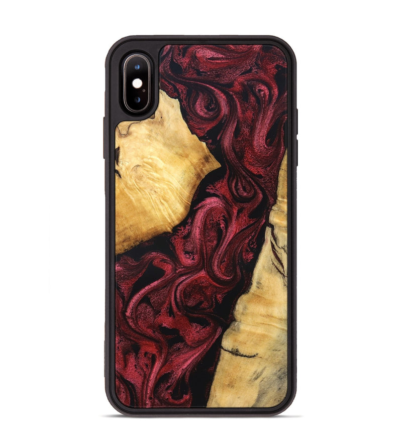 iPhone Xs Max Wood Phone Case - Kobe (Red, 831058)