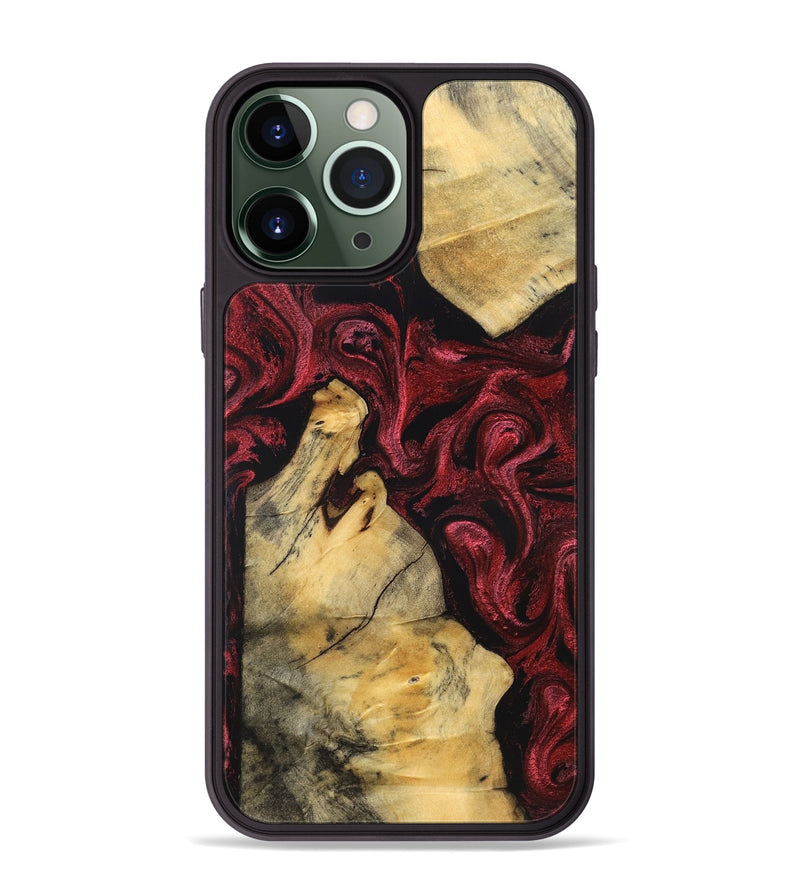 iPhone 13 Pro Max Wood Phone Case - Hobson (Red, 831060)