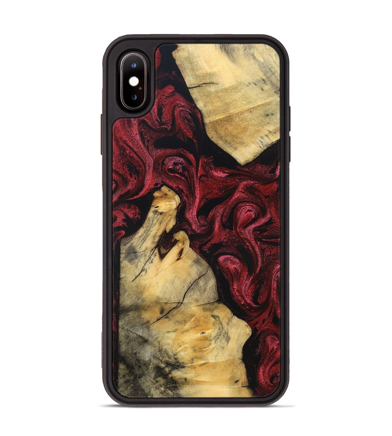 iPhone Xs Max Wood Phone Case - Hobson (Red, 831060)