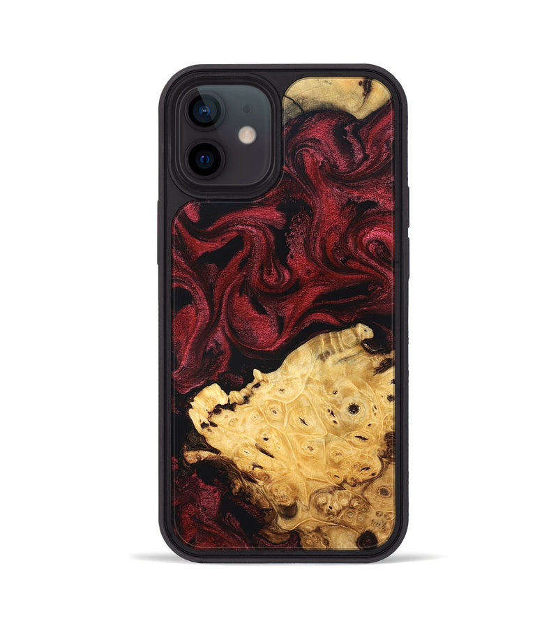 iPhone 12 Wood Phone Case - Flor (Red, 831061)