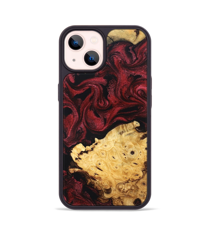 iPhone 14 Wood Phone Case - Flor (Red, 831061)