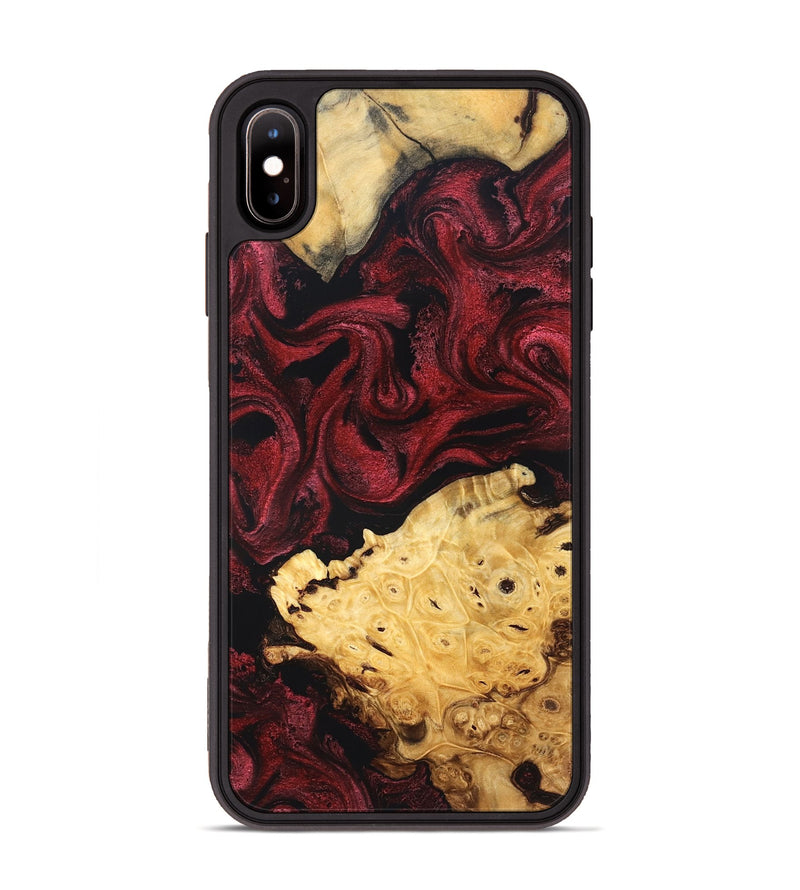 iPhone Xs Max Wood Phone Case - Flor (Red, 831061)