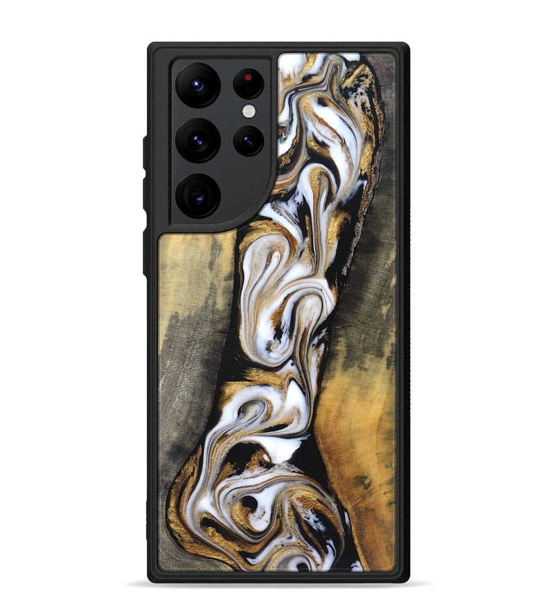 Galaxy S22 Ultra Wood Phone Case - Wyatt (Black & White, 831062)
