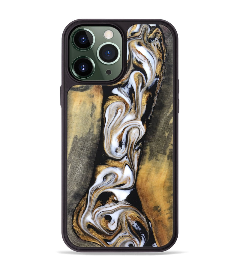 iPhone 13 Pro Max Wood Phone Case - Wyatt (Black & White, 831062)