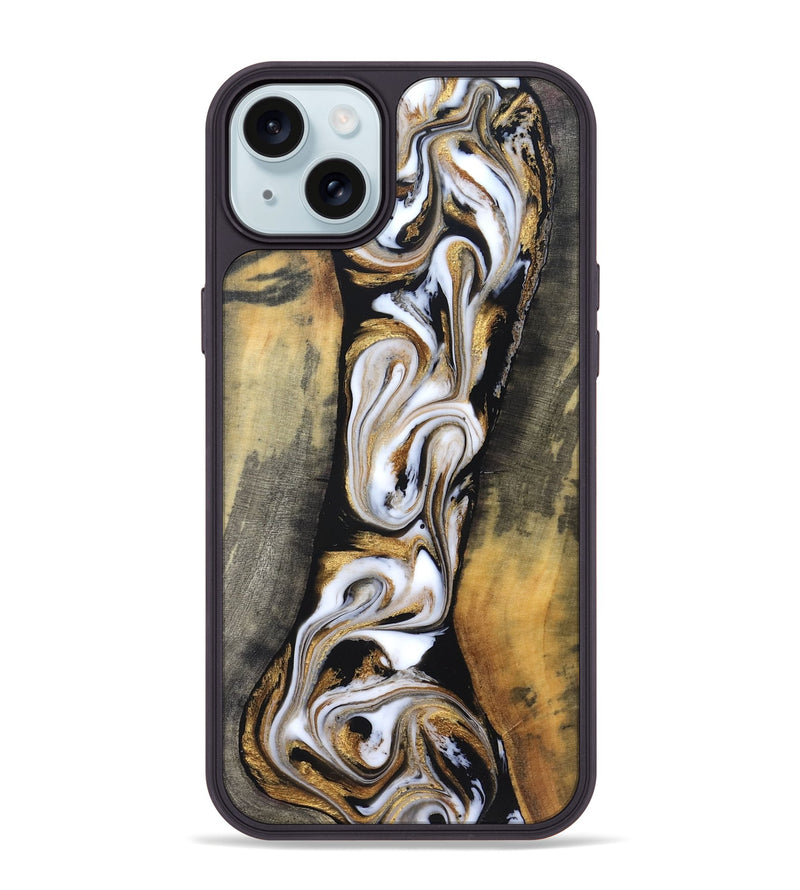iPhone 15 Plus Wood Phone Case - Wyatt (Black & White, 831062)