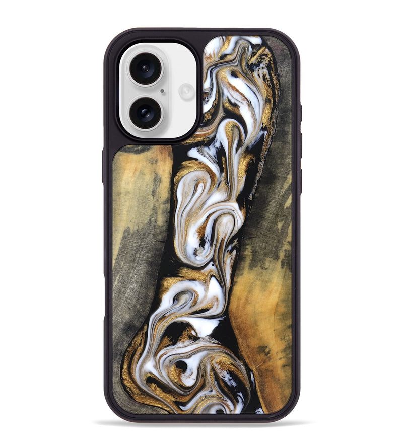 iPhone 16 Plus Wood Phone Case - Wyatt (Black & White, 831062)