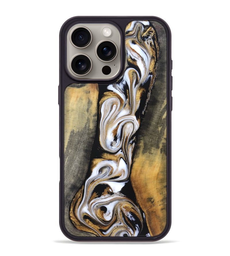 iPhone 16 Pro Max Wood Phone Case - Wyatt (Black & White, 831062)