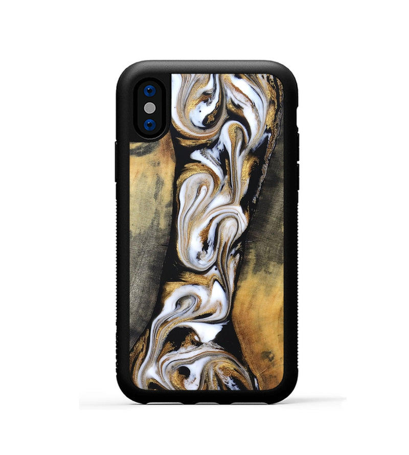 iPhone Xs Wood Phone Case - Wyatt (Black & White, 831062)