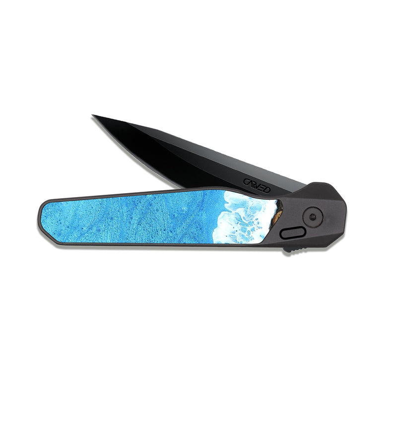 EDC Dark Slate Wood Pocket Knife - Emerald (Coastal, 831086)