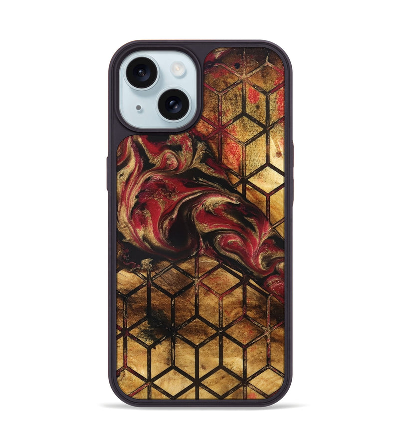 iPhone 15 Wood Phone Case - Shamar (Pattern, 831109)