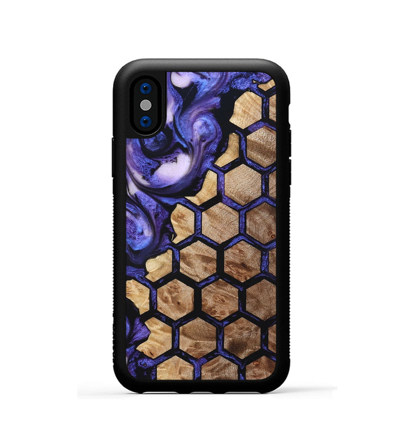 iPhone Xs Wood Phone Case - Izan (Pattern, 831111)