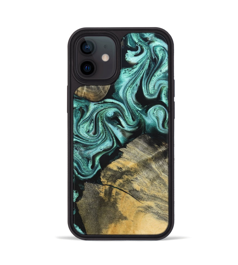 iPhone 12 Wood Phone Case - Stacy (Green, 831124)
