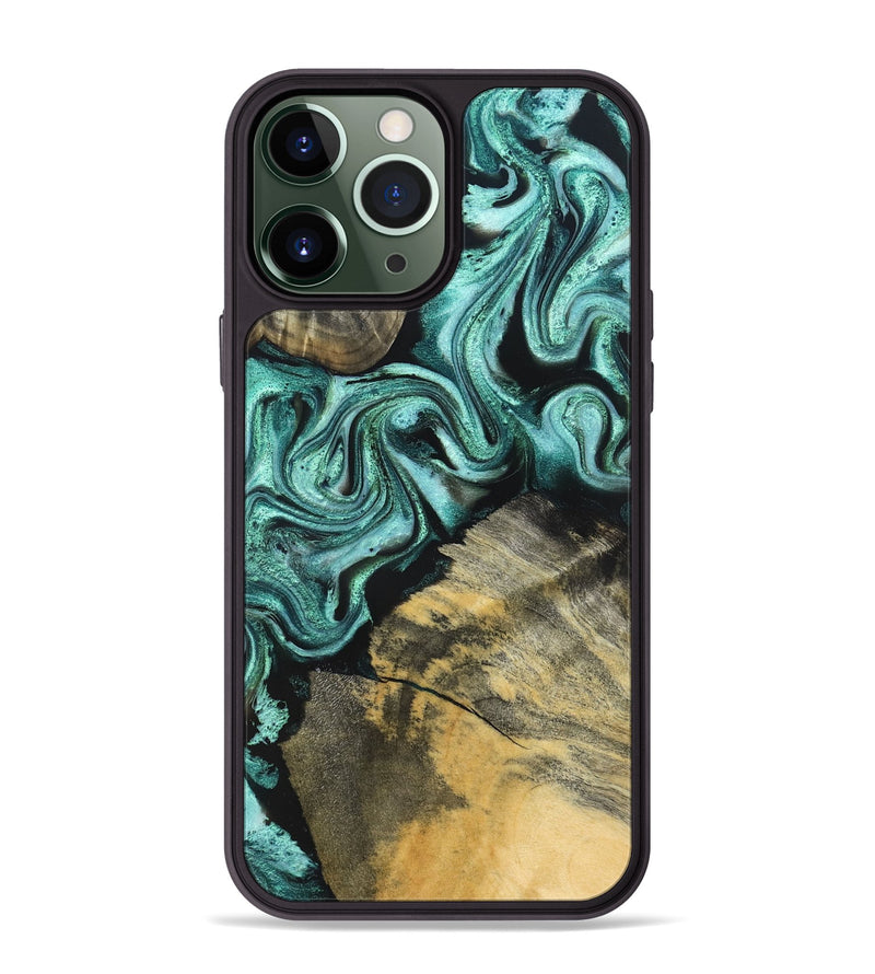 iPhone 13 Pro Max Wood Phone Case - Stacy (Green, 831124)