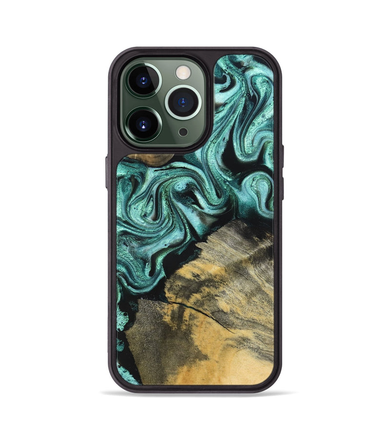 iPhone 13 Pro Wood Phone Case - Stacy (Green, 831124)