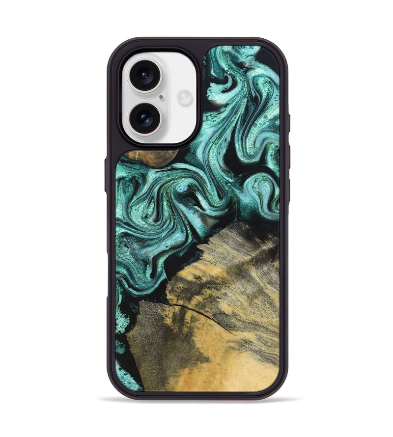 iPhone 17 Wood Phone Case - Stacy (Green, 831124)