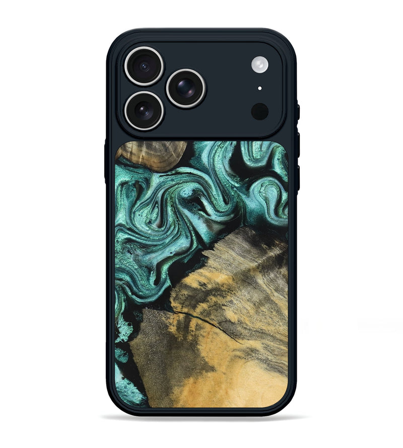 iPhone 17 Pro Max Wood Phone Case - Stacy (Green, 831124)