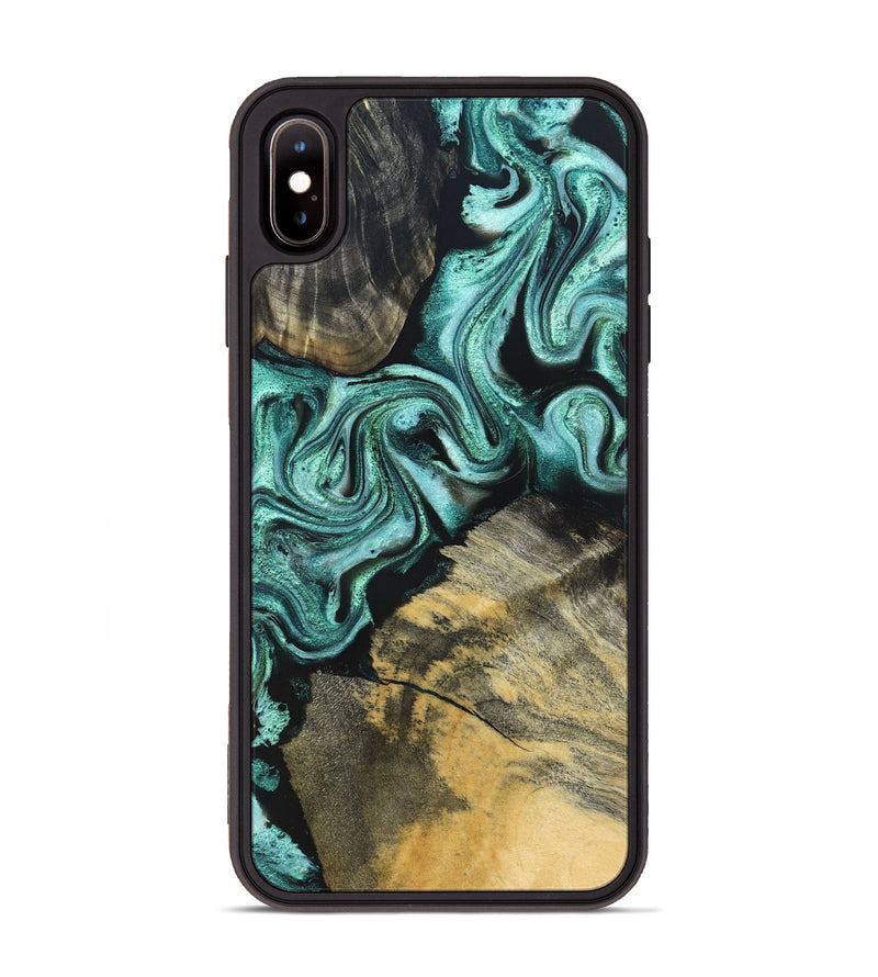 iPhone Xs Max Wood Phone Case - Stacy (Green, 831124)