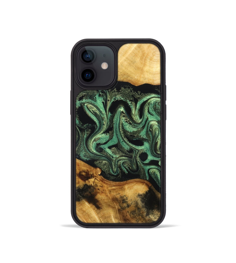 iPhone 12 mini Wood Phone Case - Alvie (Green, 831125)