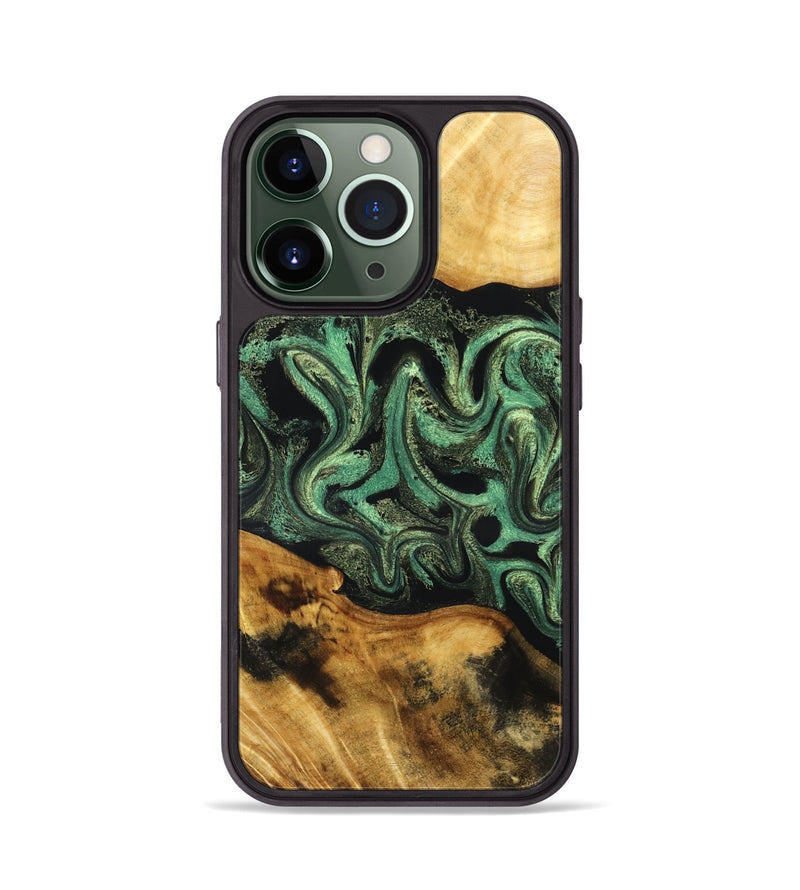 iPhone 13 Pro Wood Phone Case - Alvie (Green, 831125)