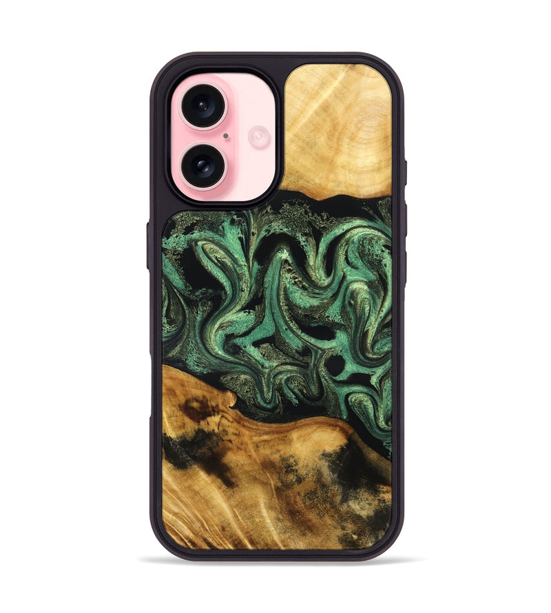 iPhone 16 Wood Phone Case - Alvie (Green, 831125)