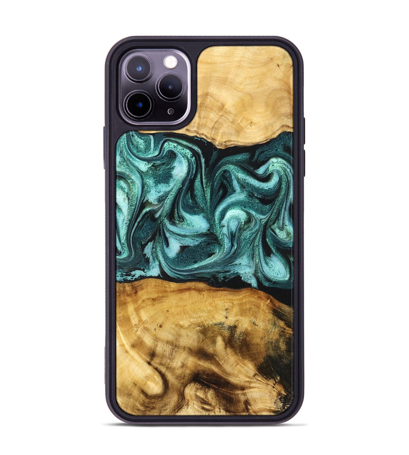 iPhone 11 Pro Max Wood Phone Case - Elise (Green, 831126)