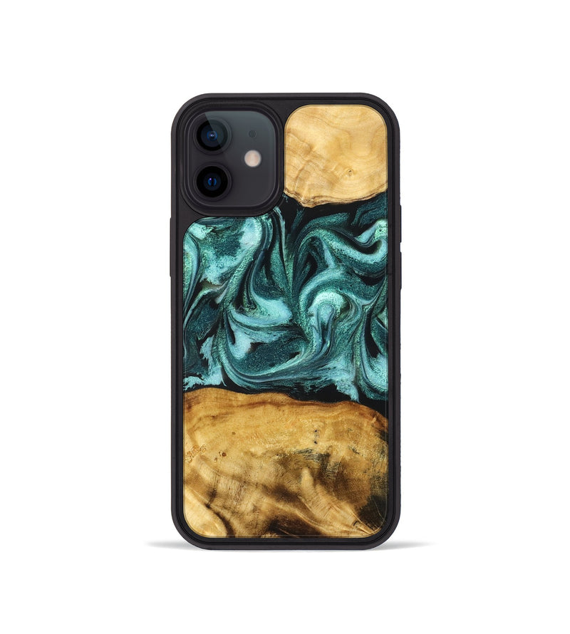 iPhone 12 mini Wood Phone Case - Elise (Green, 831126)