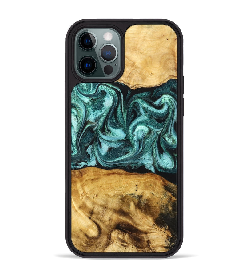 iPhone 12 Pro Max Wood Phone Case - Elise (Green, 831126)
