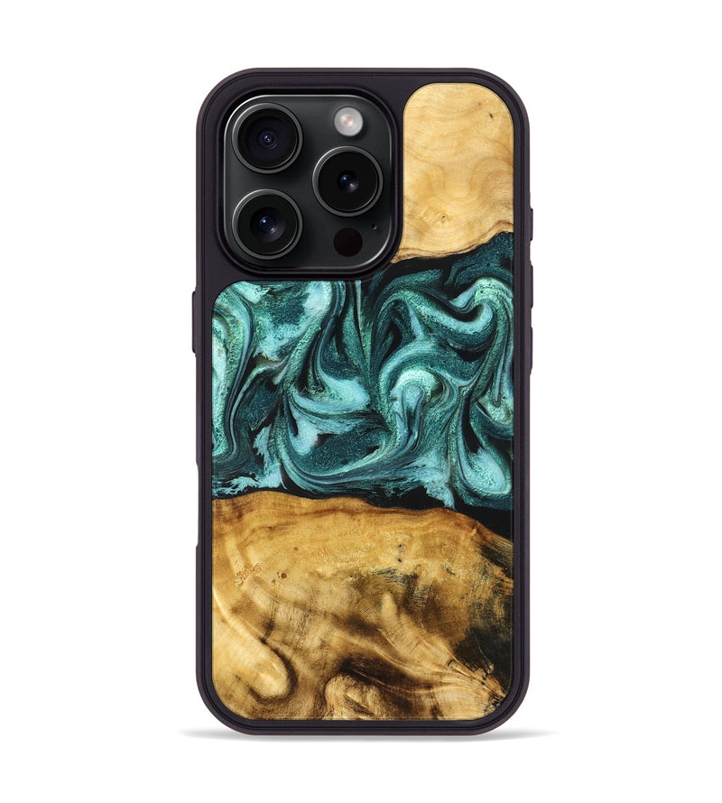 iPhone 16 Pro Wood Phone Case - Elise (Green, 831126)