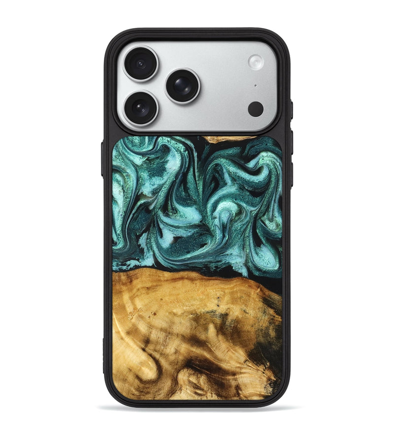 iPhone 18 Pro Max Wood Phone Case - Elise (Green, 831126)