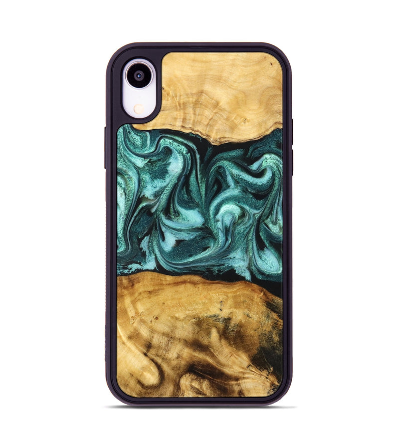 iPhone Xr Wood Phone Case - Elise (Green, 831126)