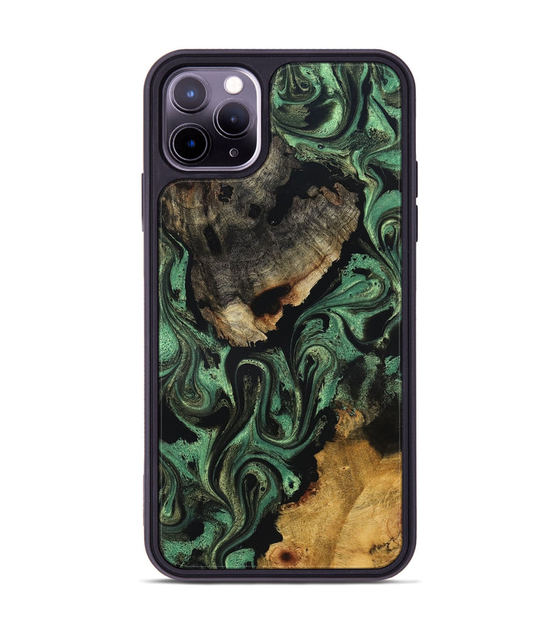 iPhone 11 Pro Max Wood Phone Case - Azalea (Green, 831127)