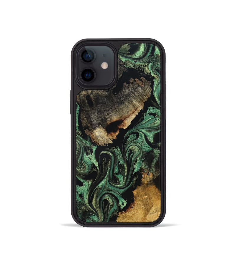 iPhone 12 mini Wood Phone Case - Azalea (Green, 831127)