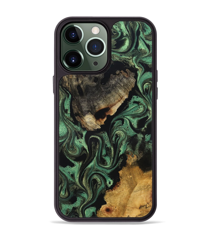iPhone 13 Pro Max Wood Phone Case - Azalea (Green, 831127)