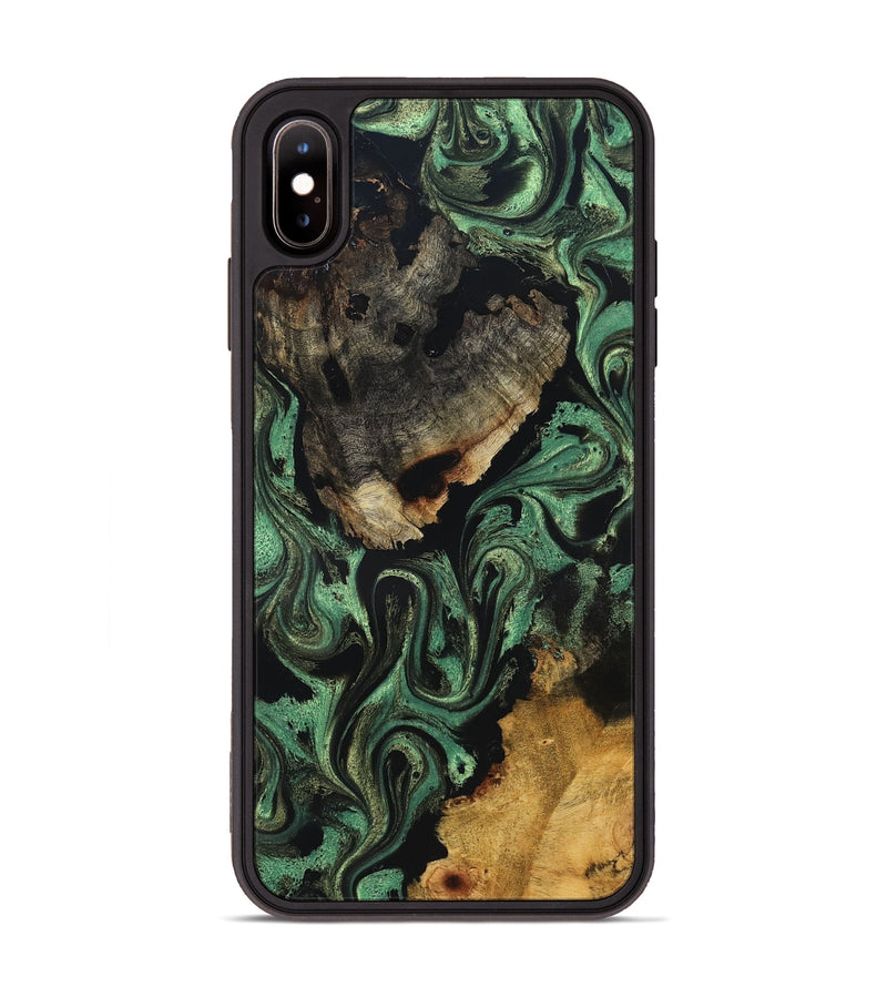 iPhone Xs Max Wood Phone Case - Azalea (Green, 831127)