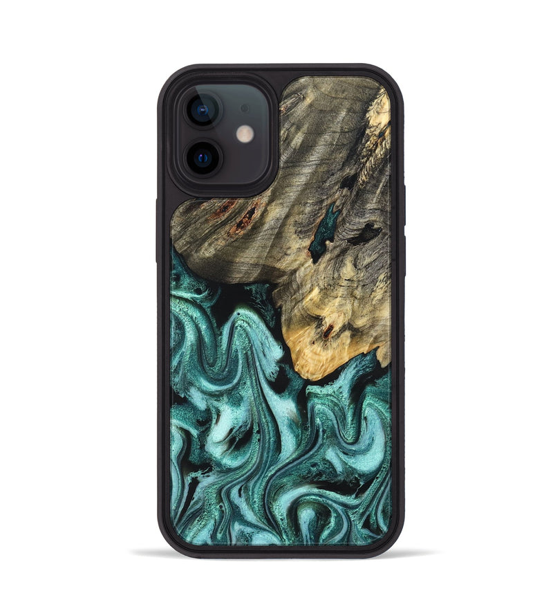 iPhone 12 Wood Phone Case - Shaniya (Green, 831128)
