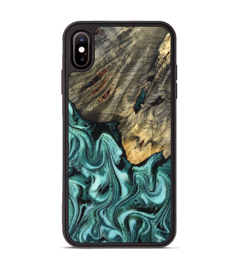 iPhone Xs Max Wood Phone Case - Shaniya (Green, 831128)