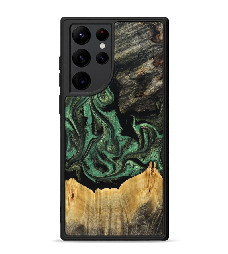 Galaxy S22 Ultra Wood Phone Case - Joselin (Green, 831129)
