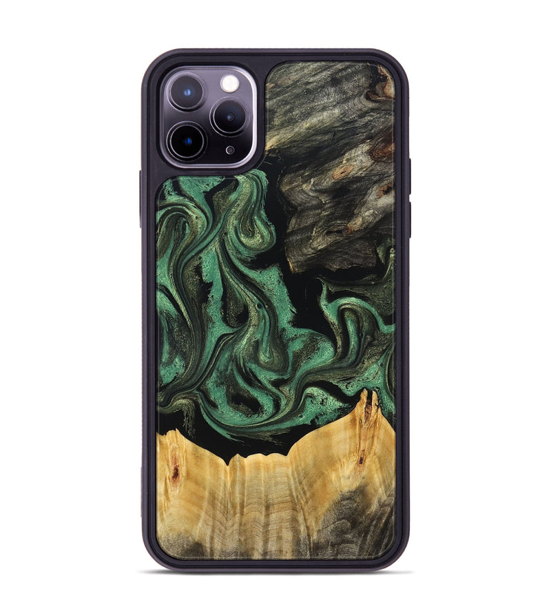 iPhone 11 Pro Max Wood Phone Case - Joselin (Green, 831129)