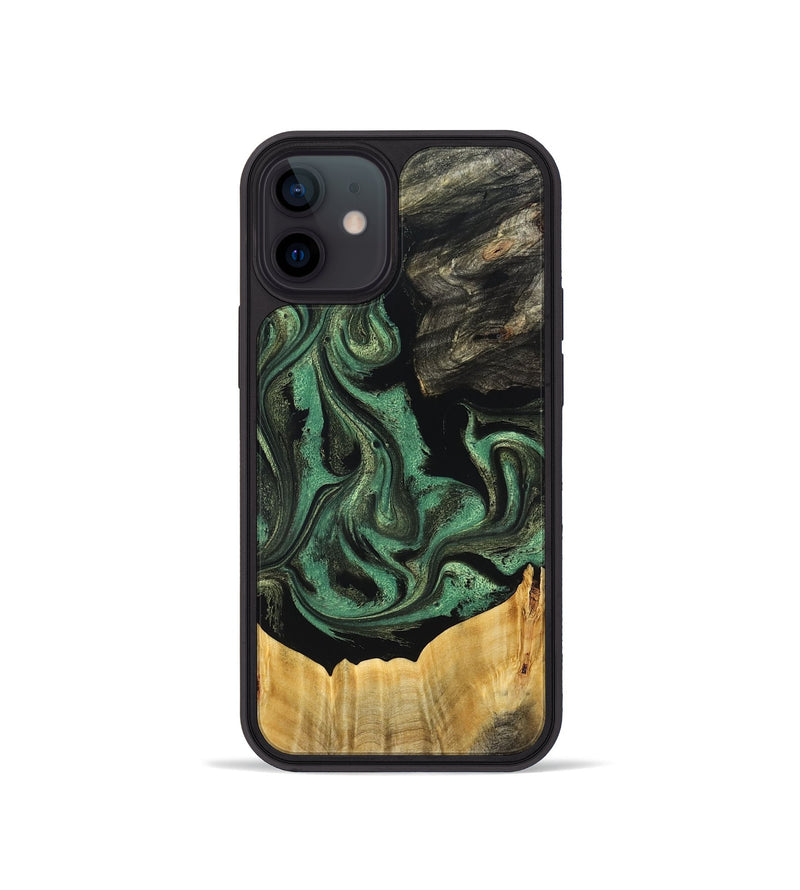 iPhone 12 mini Wood Phone Case - Joselin (Green, 831129)