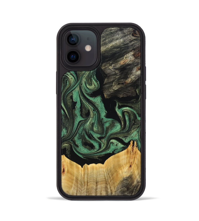 iPhone 12 Wood Phone Case - Joselin (Green, 831129)