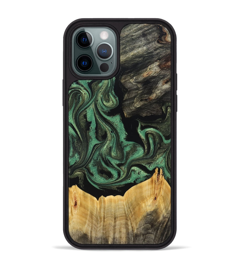 iPhone 12 Pro Max Wood Phone Case - Joselin (Green, 831129)