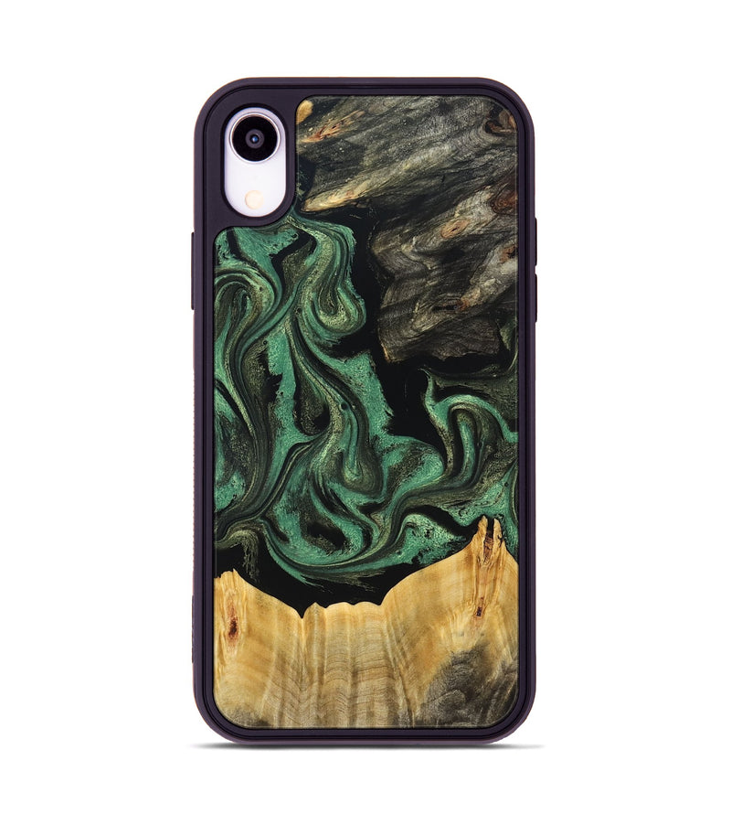 iPhone Xr Wood Phone Case - Joselin (Green, 831129)
