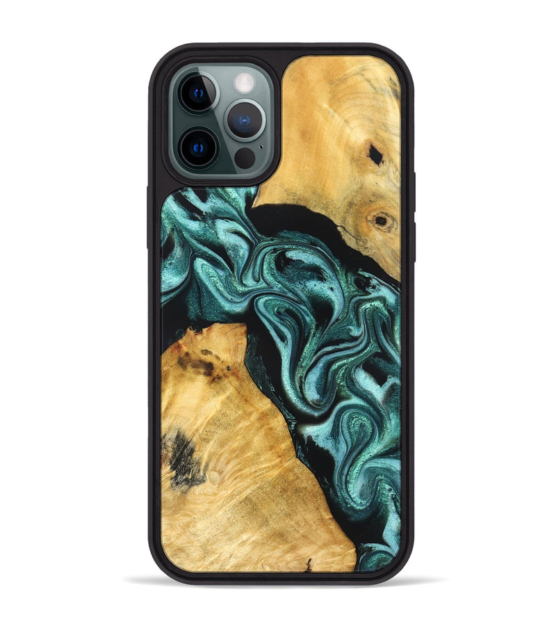 iPhone 12 Pro Max Wood Phone Case - Yusuf (Green, 831130)