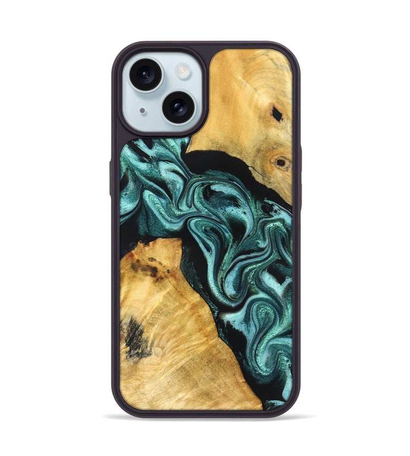 iPhone 15 Wood Phone Case - Yusuf (Green, 831130)