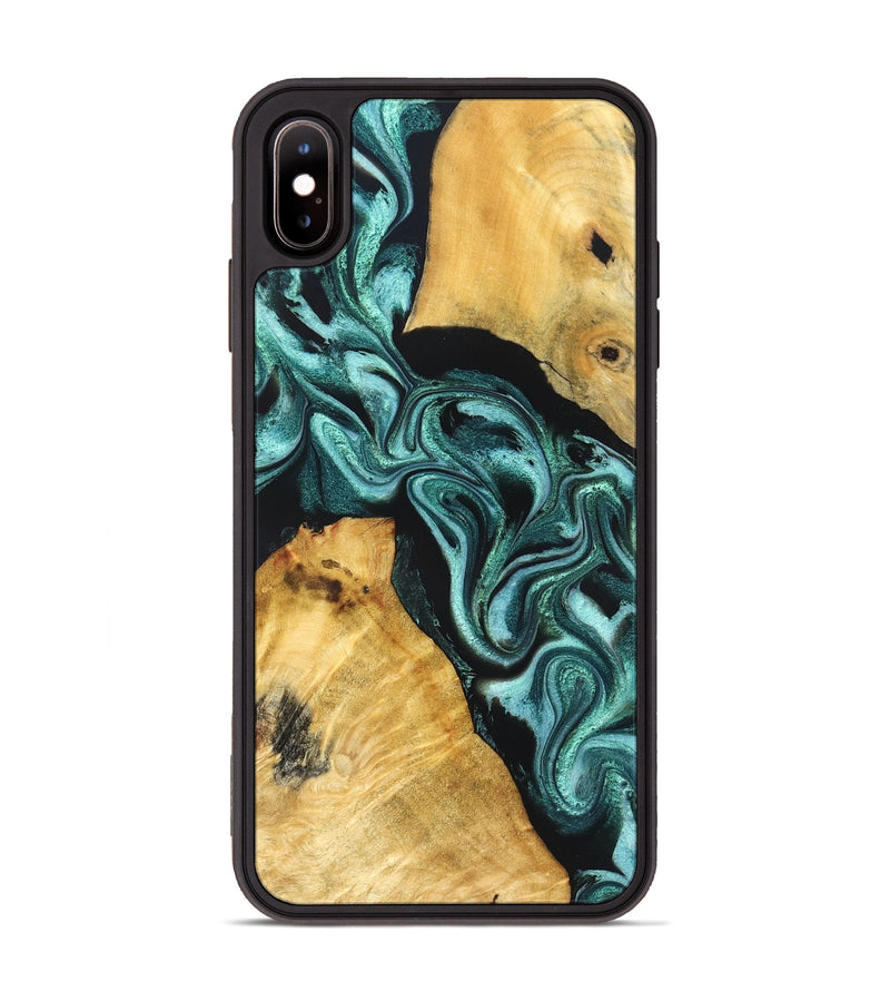 iPhone Xs Max Wood Phone Case - Yusuf (Green, 831130)