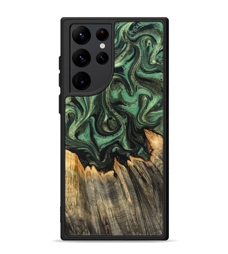 Galaxy S22 Ultra Wood Phone Case - Myah (Green, 831131)