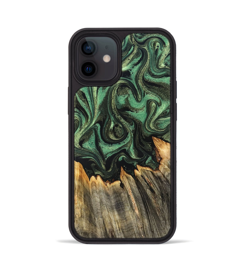 iPhone 12 Wood Phone Case - Myah (Green, 831131)
