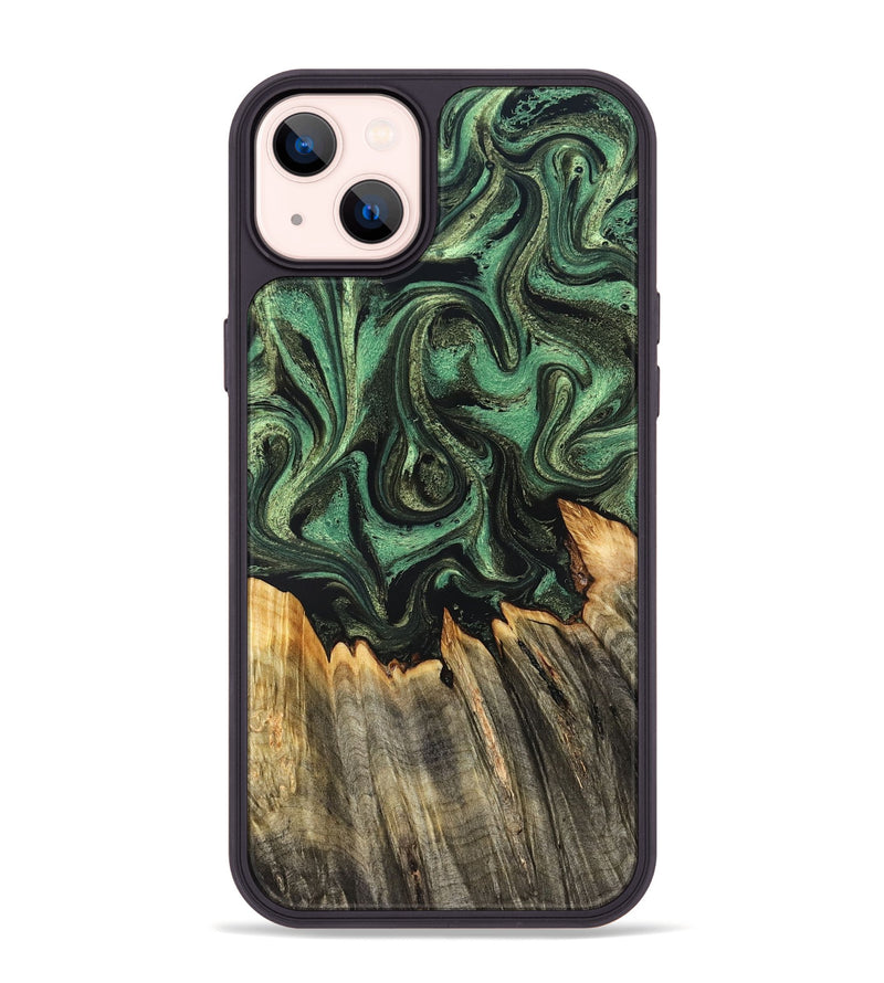iPhone 14 Plus Wood Phone Case - Myah (Green, 831131)