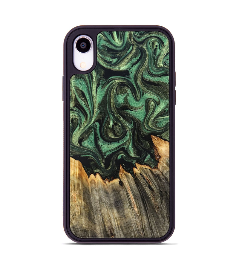 iPhone Xr Wood Phone Case - Myah (Green, 831131)